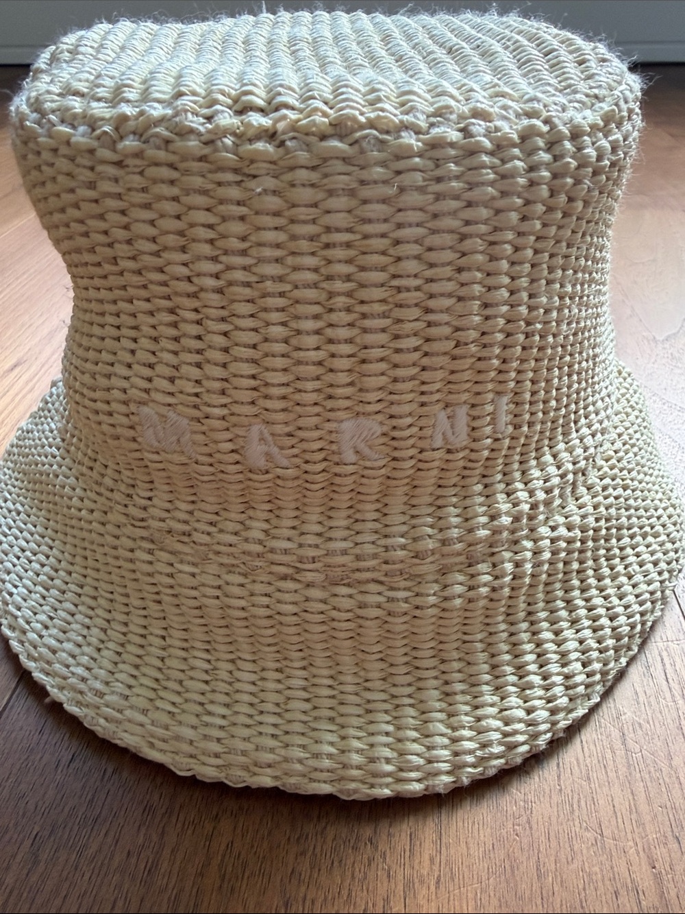 NEW / Marni Logo Embroidered Woven Bucket Hat / M - Picture 3 of 7